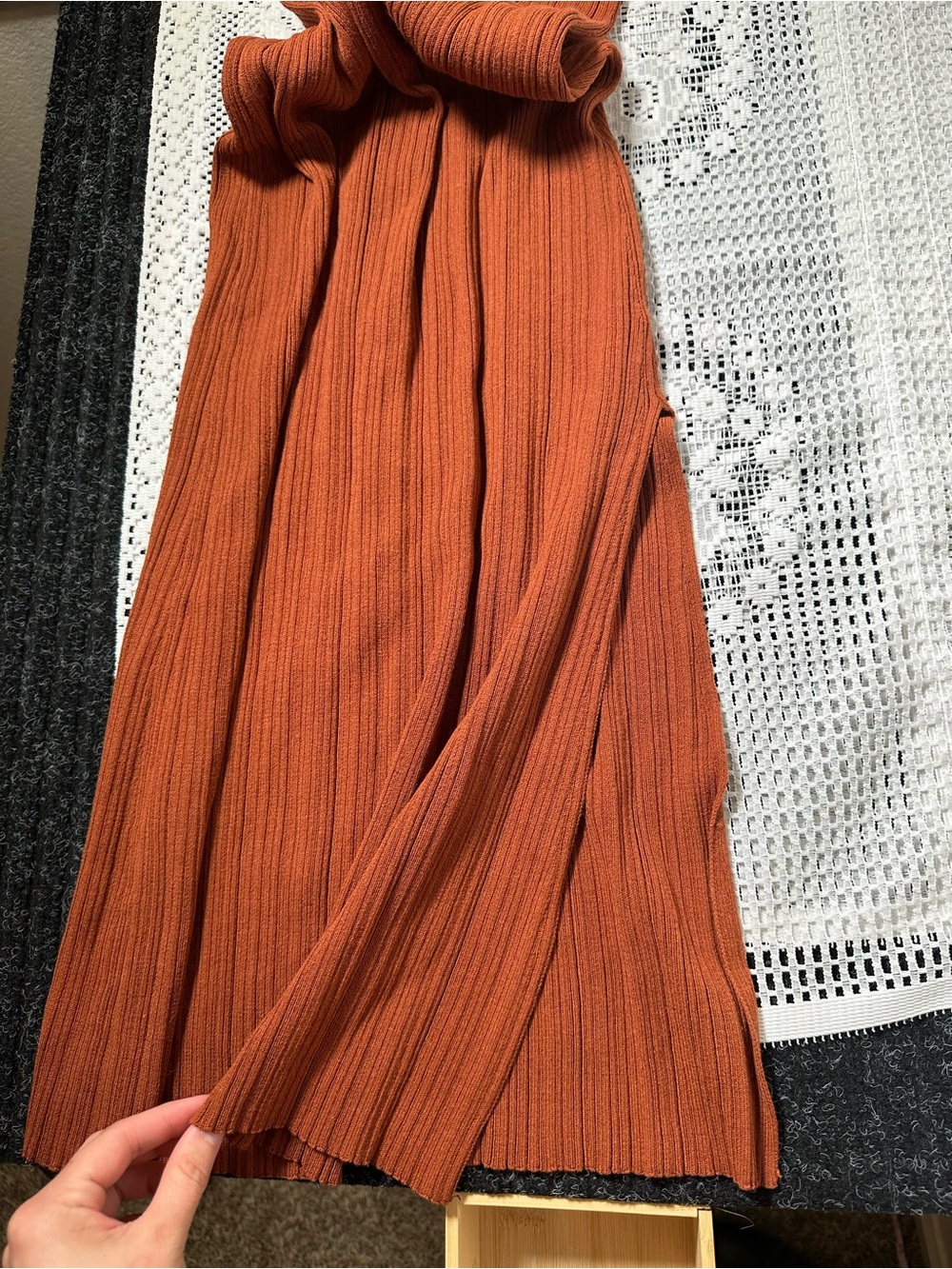 WAYF Sleeveless Ribbed Mock Neck Midi/Maxi Dress - Picture 4 of 7